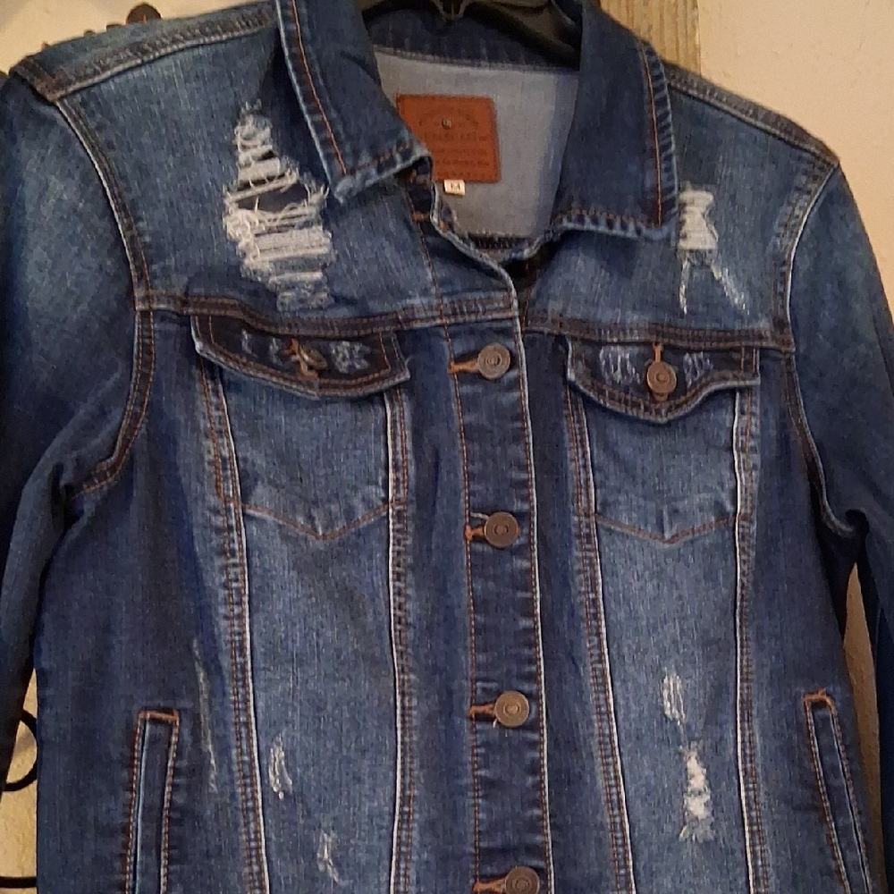 ENJEAN Artistic Blue Denim Jacket. NWOT Excellent Condition Size Med - Picture 7 of 11